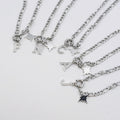 premium silver necklace crafted for everyday wear, offering a dainty handcrafted style with a waterproof, hypoallergenic, tarnish free finish, ideal for minimal modern jewelry lovers, available as wholesale for boutiques,Initials Letter Silver