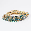 Iridescent Blue Crystal Bracelet Set