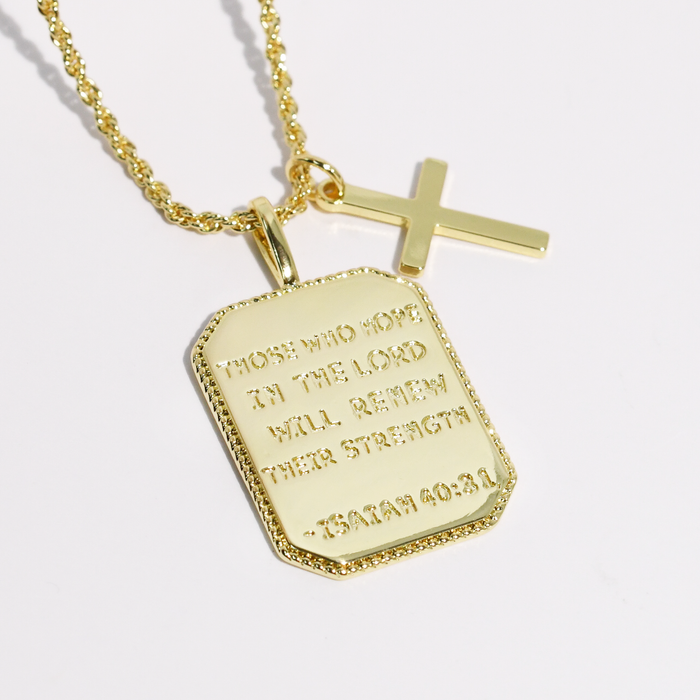 Isaiah 40:31 Gold Necklace