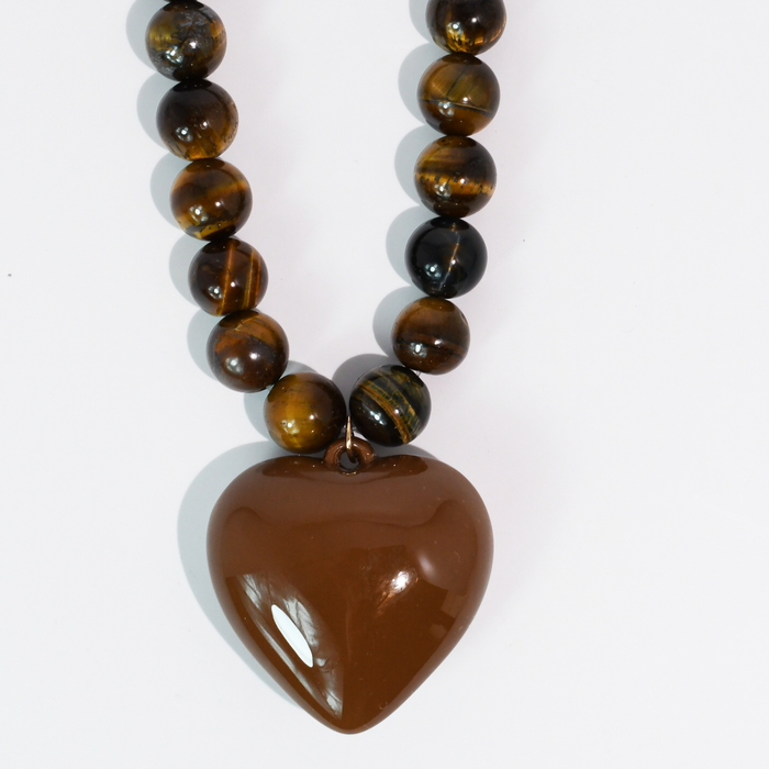 Janel Tiger Eye Brown Necklace