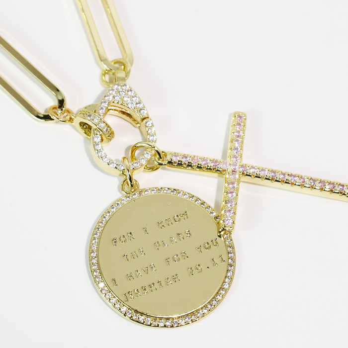 Jeremiah 29:11 with Cross Gold