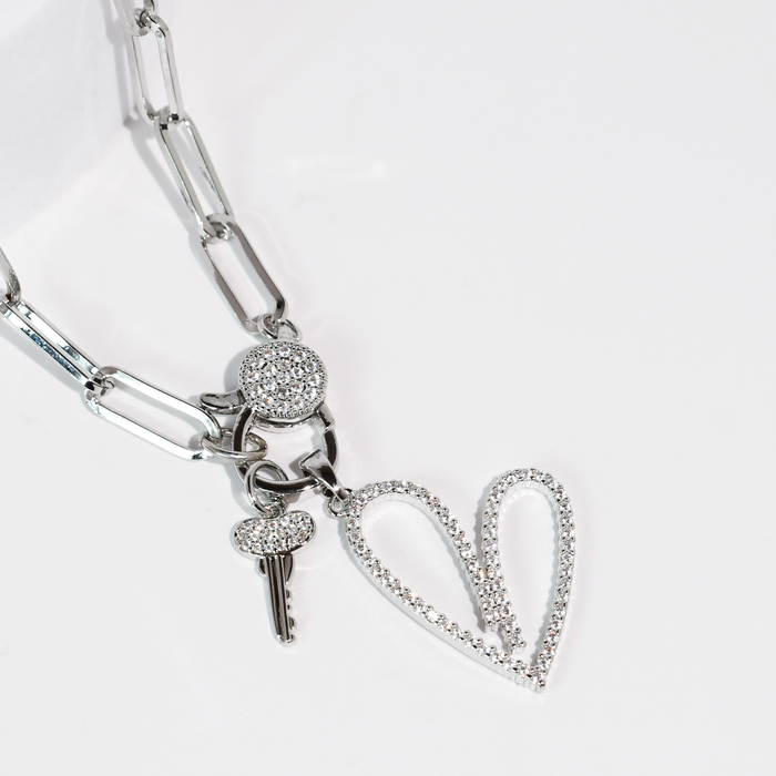Key to my Heart Silver Necklace