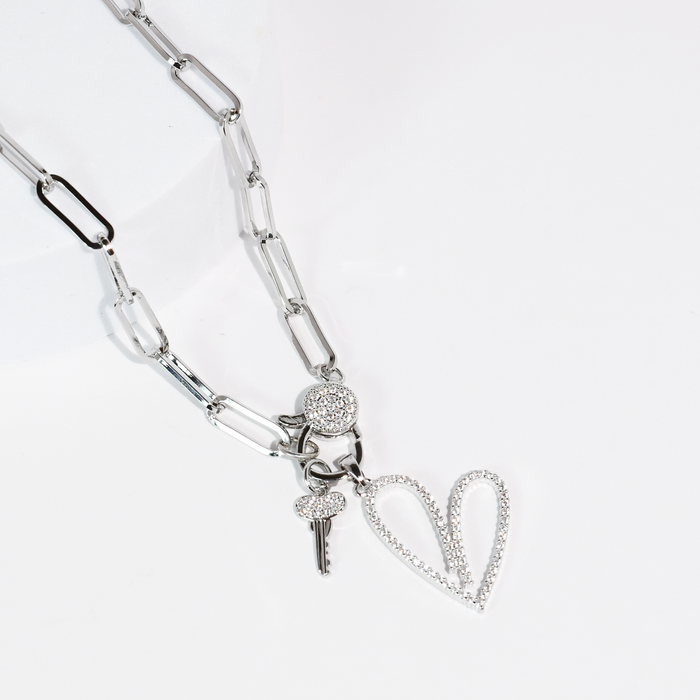 Key to my Heart Silver Necklace