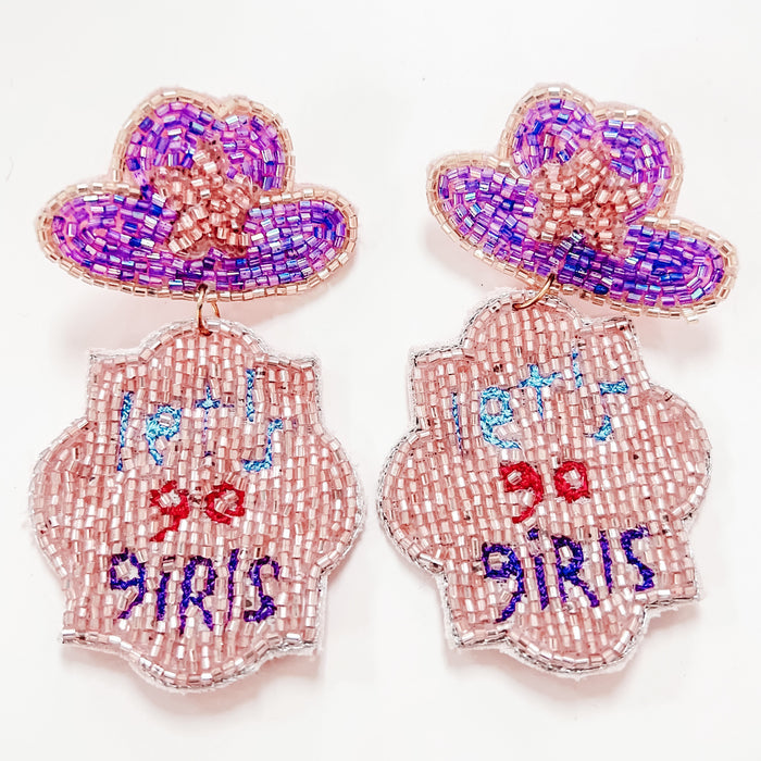 Let’s Go Girls Beaded Earrings
