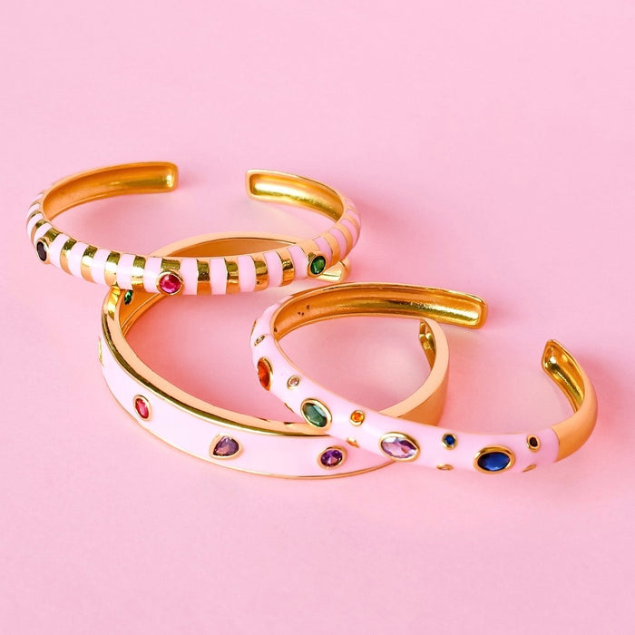 Light Pink Confetti Bangle Set