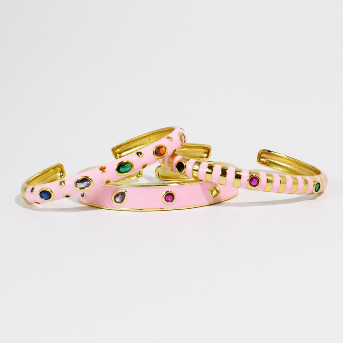 Light Pink Confetti Bangle Set