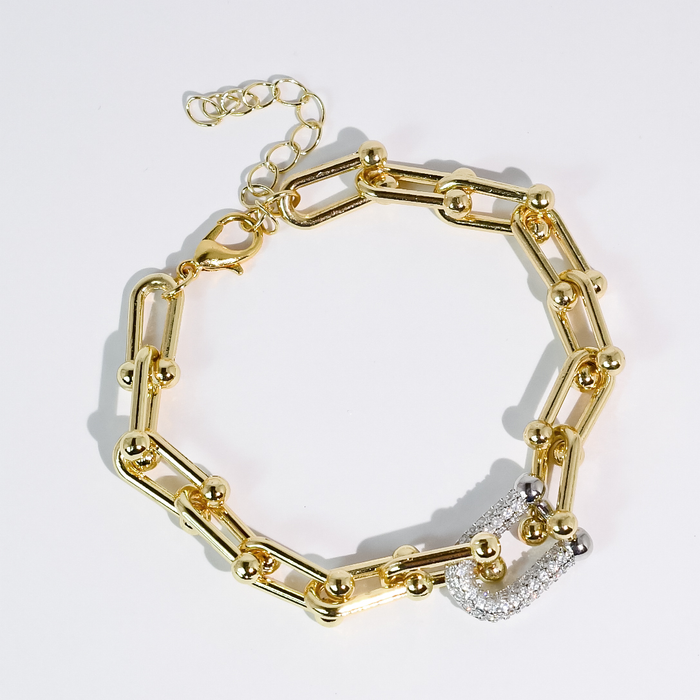 Lock It in Gold/Silver Bracelet