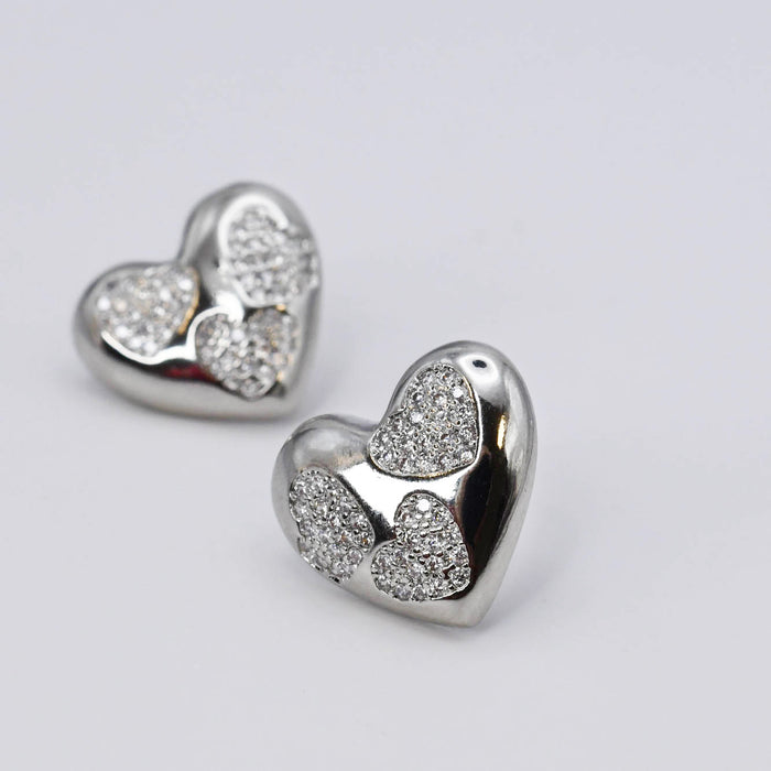 waterproof hypoallergenic silver earrings, tarnish free silver jewelry, dainty silver earrings, silver hoop earrings, handcrafted gemstone silver earrings, boutique wholesale earrings, everyday silver jewelry, high-quality silver earrings,silver heart stud