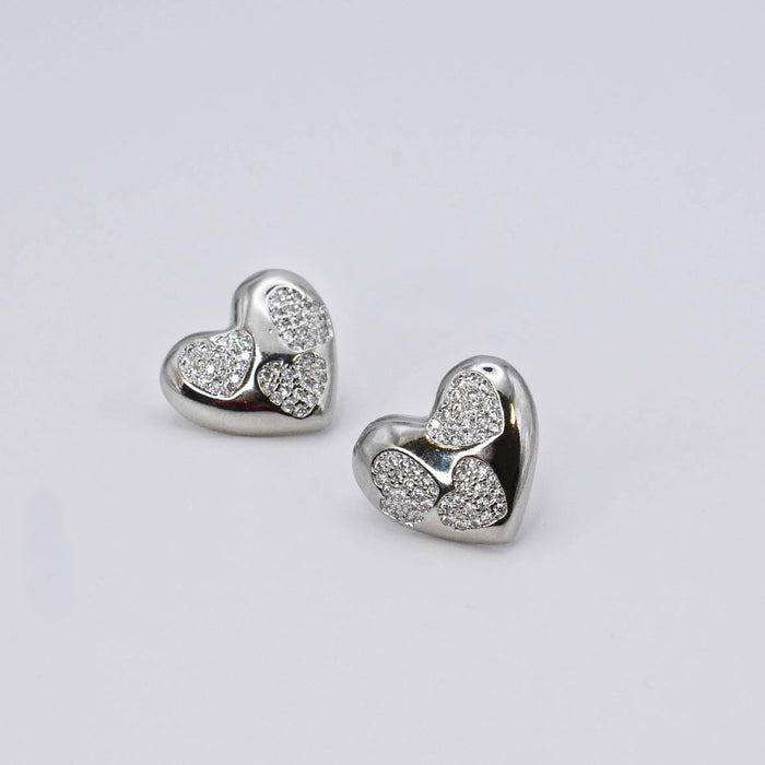 waterproof hypoallergenic silver earrings, tarnish free silver jewelry, dainty silver earrings, silver hoop earrings, handcrafted gemstone silver earrings, boutique wholesale earrings, everyday silver jewelry, high-quality silver earrings,silver heart stud