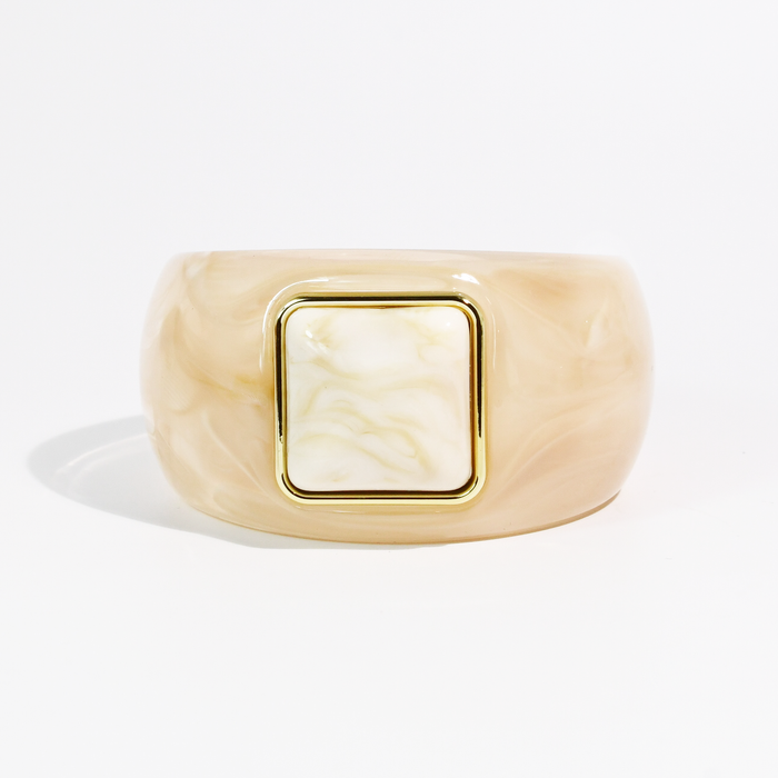 Lucky Girl Cream Bangle