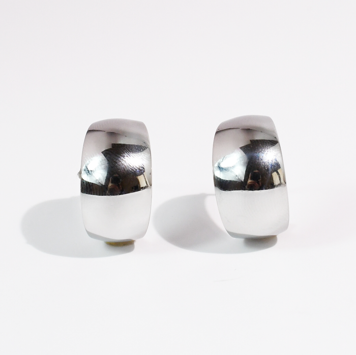 Luxe Dome Silver Waterproof Earring