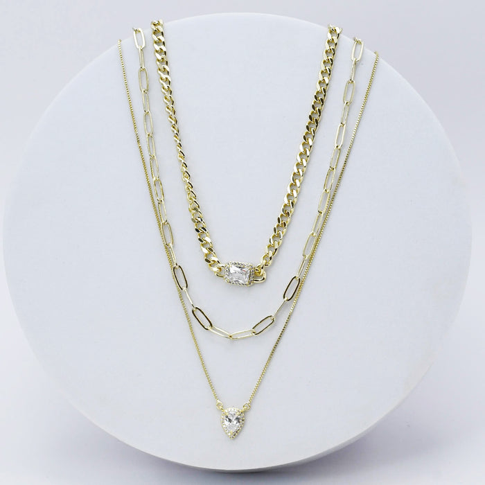 dainty gold necklace, layered design, boutique wholesale, womens accessories, statement piece, trendy style, waterproof, hypoallergenic, tarnish free