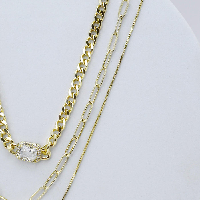 dainty gold necklace, layered design, boutique wholesale, womens accessories, statement piece, trendy style, waterproof, hypoallergenic, tarnish free