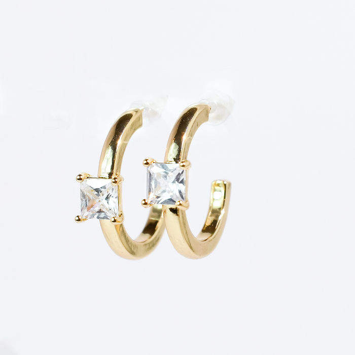 Luxe Solitaire Hoop