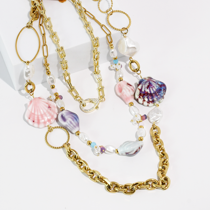 Mermaid Mix Stack Necklace