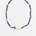 Colorful charms gold necklace featuring gemstone details, layered jewelry design, trendy accessory for women’s jewelry collections, boutique wholesale fashion necklace that is hypoallergenic, tarnish free, and waterproof jewelry with a cute aesthetic statement style