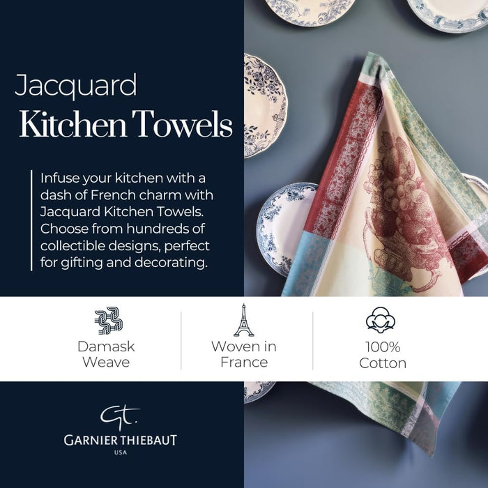Mille Vegetaux Arc En Ciel Jacquard Kitchen Towel - Olive Ovation