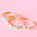 Mint Confetti Bangle Set