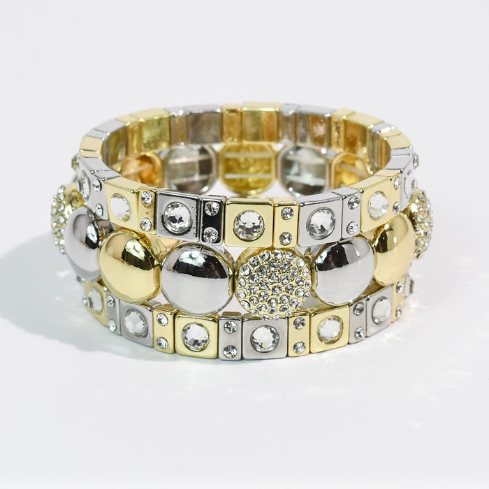 Mix Metal Sparkle Stack Set
