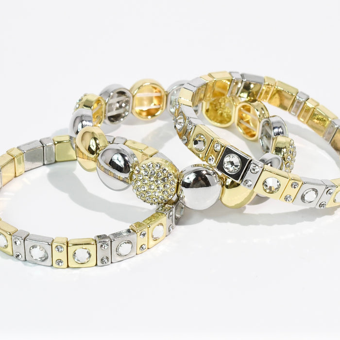 Mix Metal Sparkle Stack Set