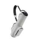 Mizuno Pro Scratch Carry Bag in Grey, full profile showing storage pockets