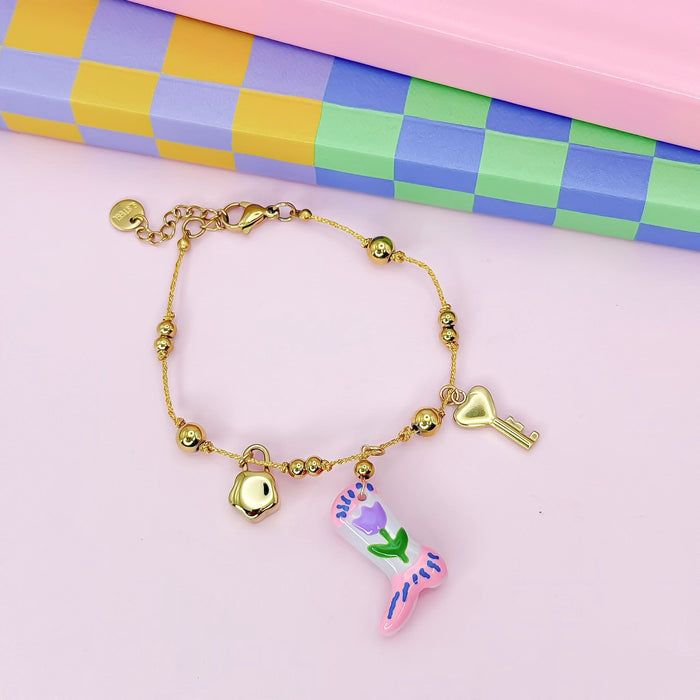colorful gemstone jewelry, beaded fashion bracelet, gold or silver tone accessory, handcrafted beaded piece, trendy boho chic jewelry, vibrant statement wristwear, artisan handmade design, everyday stackable accessory, fashion jewelry for women, premium jewelry gift idea, boutique style wristwear, elevated modern jewelry