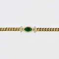 Dainty gold layered necklace, wholesale jewelry for women's boutiques, statement accessory, boutique wholesale jewelry, waterproof necklaces, statement gold necklace, trendy gold jewelry, hypoallergenic jewelry, tarnish-free necklace, gold chunky chain necklaces with red, blue, and green marquise gemstone accents and rhinestone details