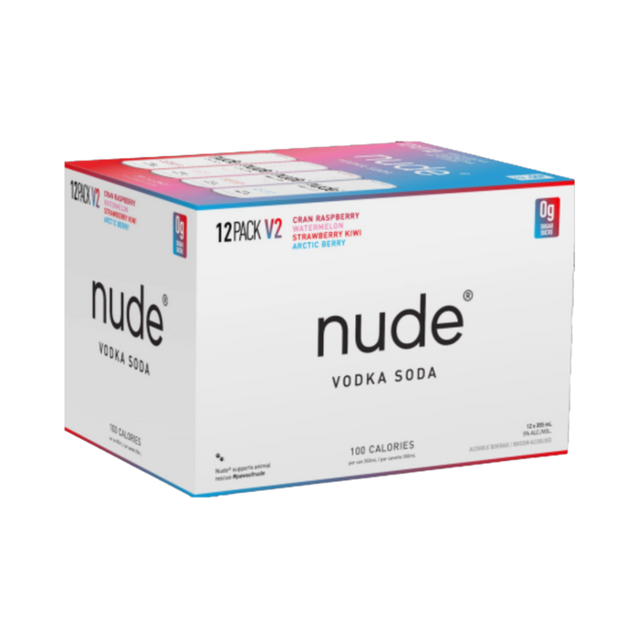 Nude Vodka Soda 12 Pack V2 Mixer Can — Cooler