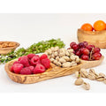 Olive Wood 3-Section Snack & Appetizer Tray - Olive Ovation