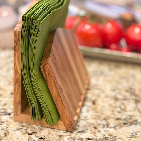Olivewood Napkin Holder - Olive Ovation