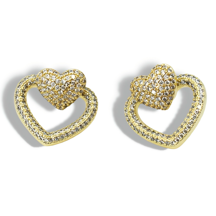 waterproof hypoallergenic earrings, tarnish free 14k gold jewelry, dainty gold earrings, gold hoop earrings, handcrafted gemstone earrings, boutique wholesale earrings, high-quality gold jewelry,heart stud