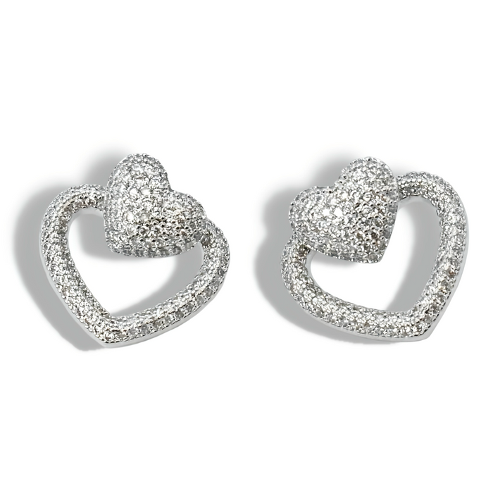 waterproof hypoallergenic silver earrings, tarnish free silver jewelry, dainty silver earrings, silver hoop earrings, handcrafted gemstone silver earrings, boutique wholesale earrings, everyday silver jewelry, high-quality silver earrings,silver heart stud