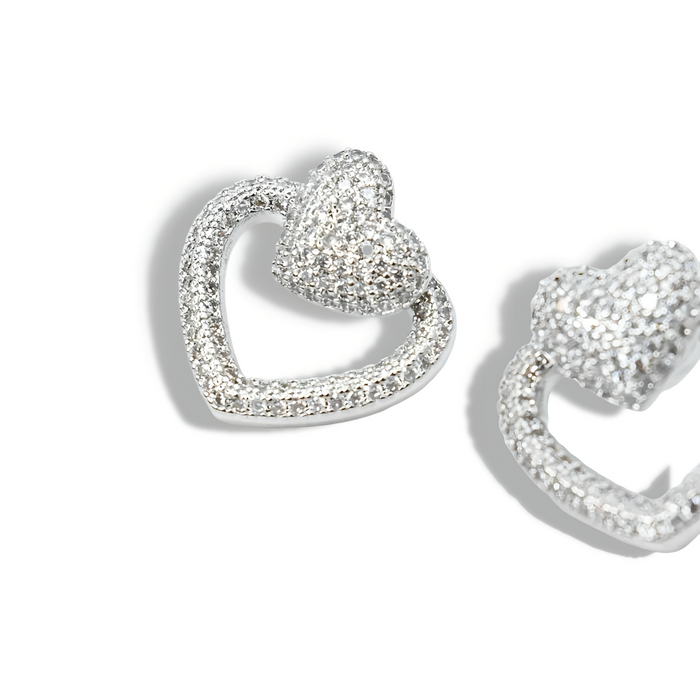 waterproof hypoallergenic silver earrings, tarnish free silver jewelry, dainty silver earrings, silver hoop earrings, handcrafted gemstone silver earrings, boutique wholesale earrings, everyday silver jewelry, high-quality silver earrings,silver heart stud