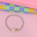 colorful gemstone jewelry, beaded fashion bracelet, gold or silver tone accessory, handcrafted beaded piece, trendy boho chic jewelry, vibrant statement wristwear, artisan handmade design, everyday stackable accessory, fashion jewelry for women, premium jewelry gift idea, boutique style wristwear, elevated modern jewelry