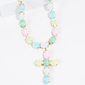 Pastel Radiance Cross Necklace