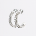 Pearl Crush Hoop Silver