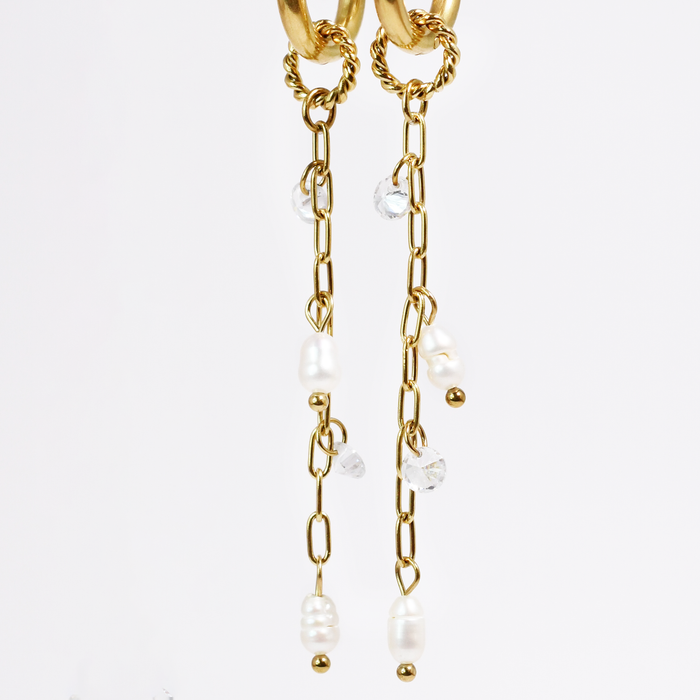 Pearl Drops Love Waterproof Earrings