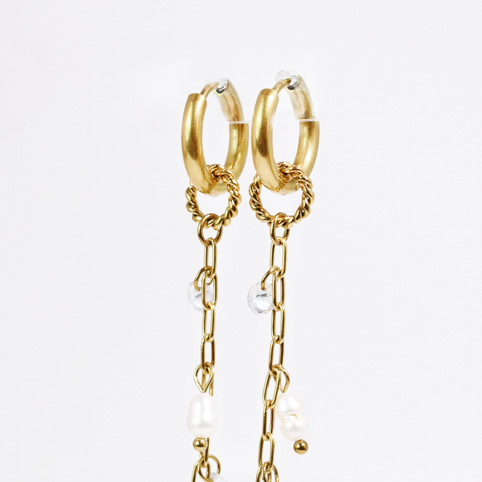 Pearl Drops Love Waterproof Earrings
