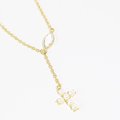 Pearly Babe Cross Necklace