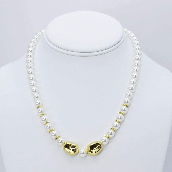 dainty gold necklace, layered design, boutique wholesale, womens accessories, statement piece, trendy style, waterproof, hypoallergenic, tarnish free,pearls
