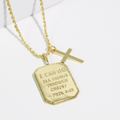 Philippians 4:13 Gold Necklace