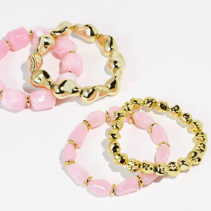 Pink All Day Bracelet Stack