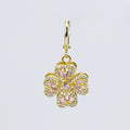 Pink Crystal Flower Charm Ch-36