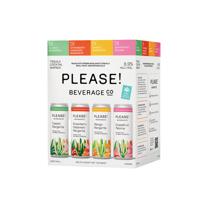 Please Cocktail Tequila Mixpack 4pk — Cooler