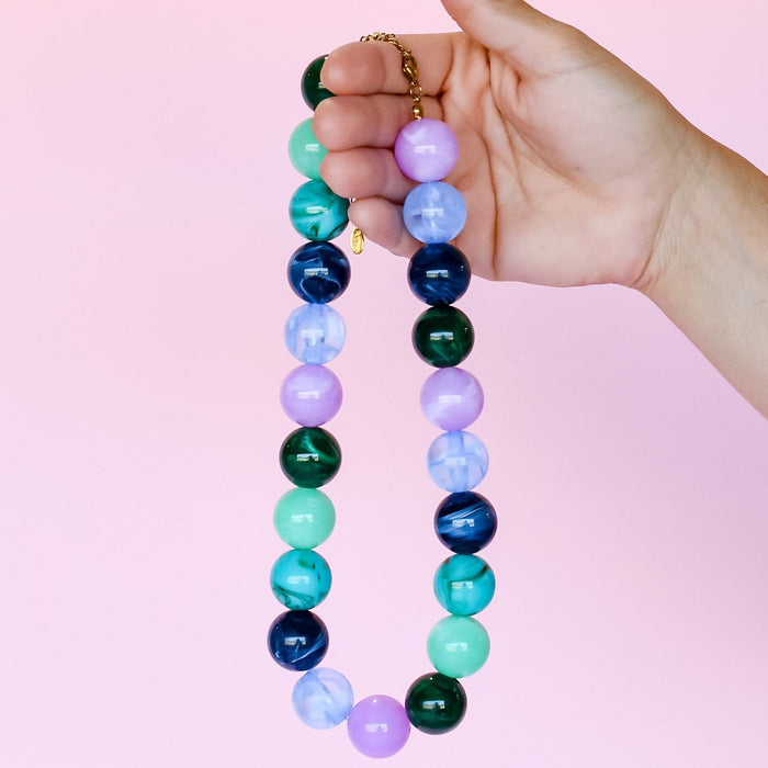 Pop of Joy Blue/Green/Purple Necklace