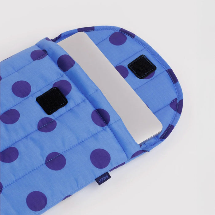 PUFFY LAPTOP SLEEVE - BLUE POLKA DOT (Multiple Sizes) — by Baggu