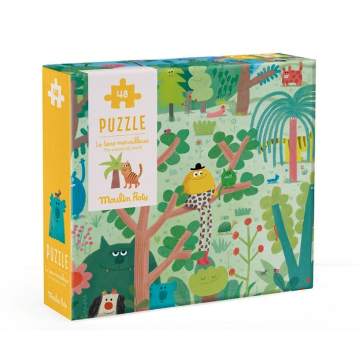 PUZZLE - THE WONDERFUL WORLD - 48 PIECES — by Moulin Roty