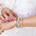 Radiant Gold Crystal Stack Set