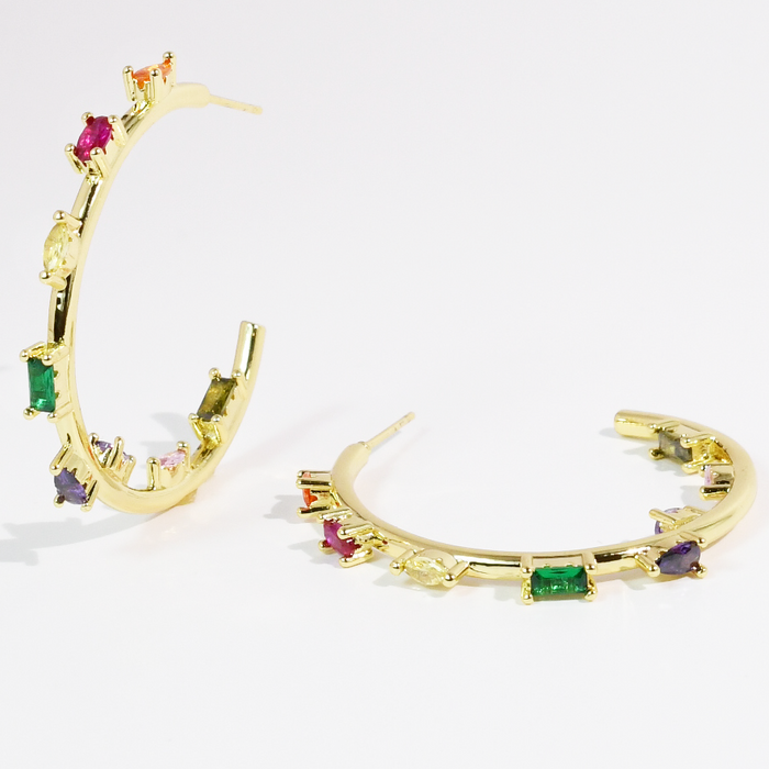 Rainbow Babe Hoops
