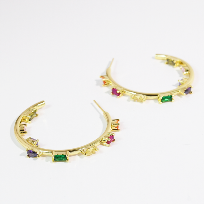 Rainbow Babe Hoops